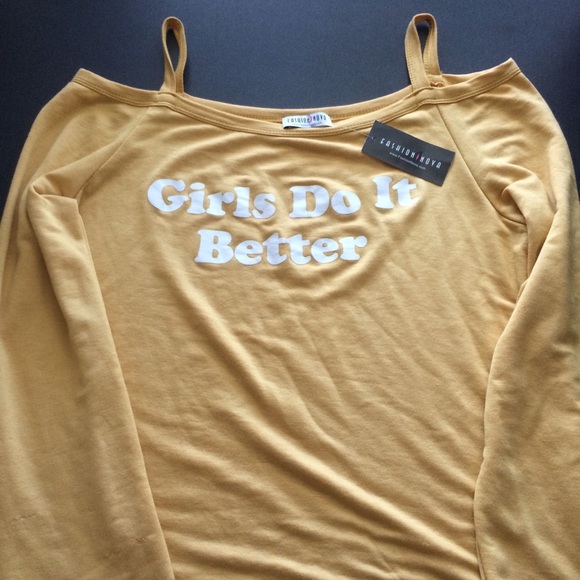 Fashion Nova Tops - Fashion Nova Girls Do It Better Cold Shoulder Top